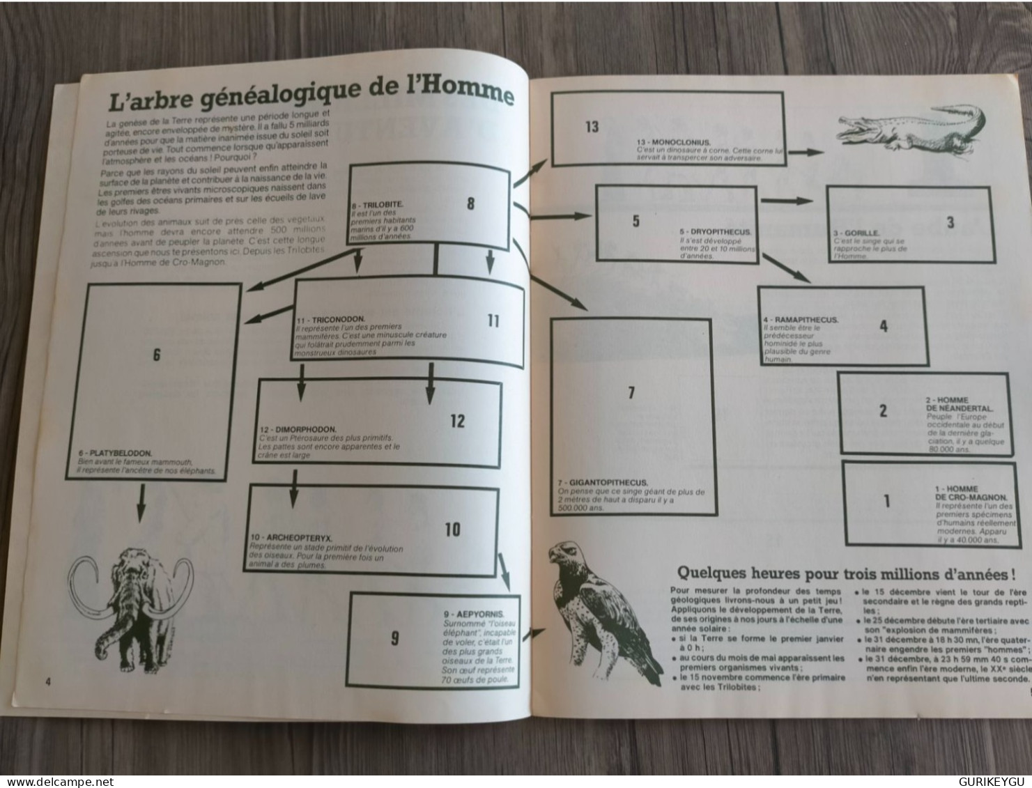 RAHAN PRESENTE LES HOMMES DE LA PREHISTOIRE SUPPLEMENT À RAHAN N° 32  Style PANINI Vierge  EO De 1986 CHERET LECUREUX - Rahan