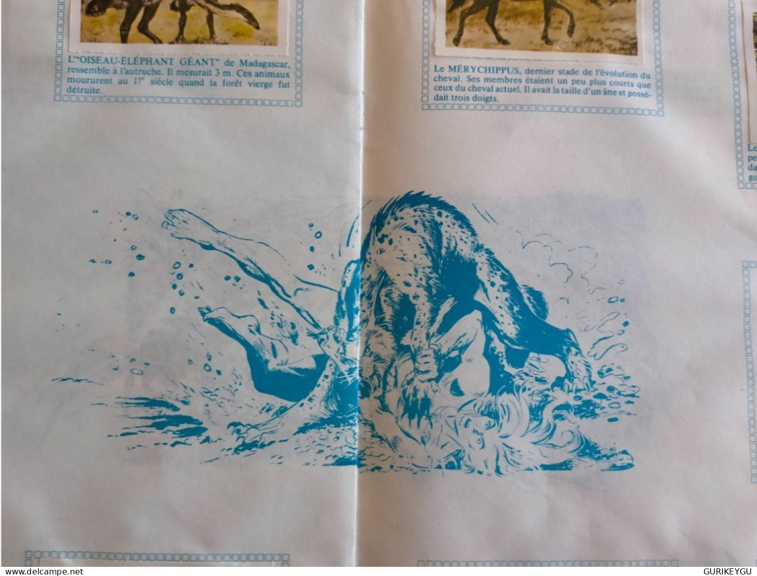 RAHAN les animaux de la préhistoire GORAK ESPADON MAMMOUTH TIGRE SUPPLEMENT PIF GADGET n° 1479 EO 1973 CHERET LECUREUX