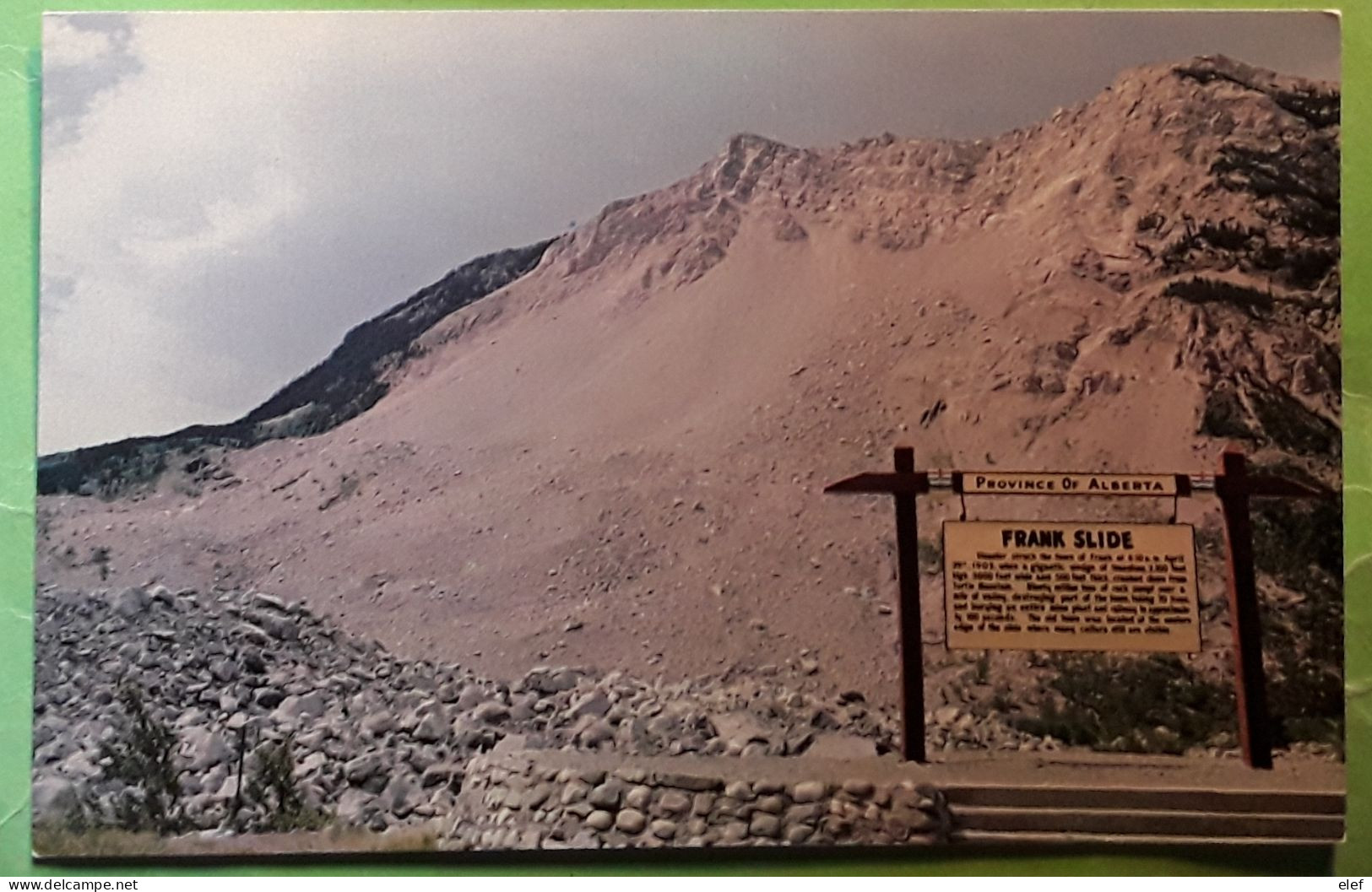 FRANK Alberta Canada,  Frank Slide On Highway 3 On The Eastern End Of The  Crowsnest Pass   , ' 60 , TB - Andere & Zonder Classificatie