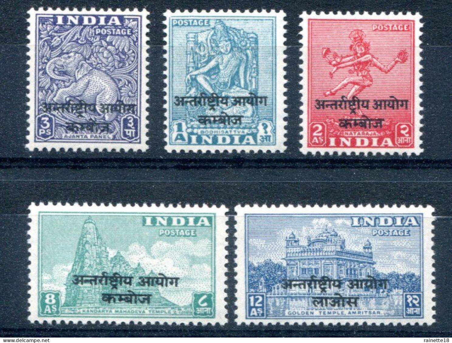 Inde                          18/22 **      Timbres De Franchise émis à L'usage Des Troupes De Police Indienne - Franchigia Militare