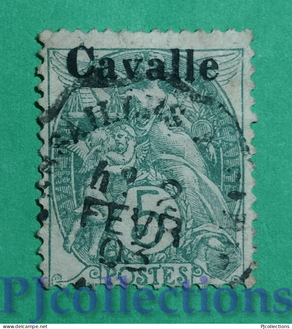 S673- FRENCH CAVALLE SOVRASTAMPATO 5c USATO - USED - Gebruikt