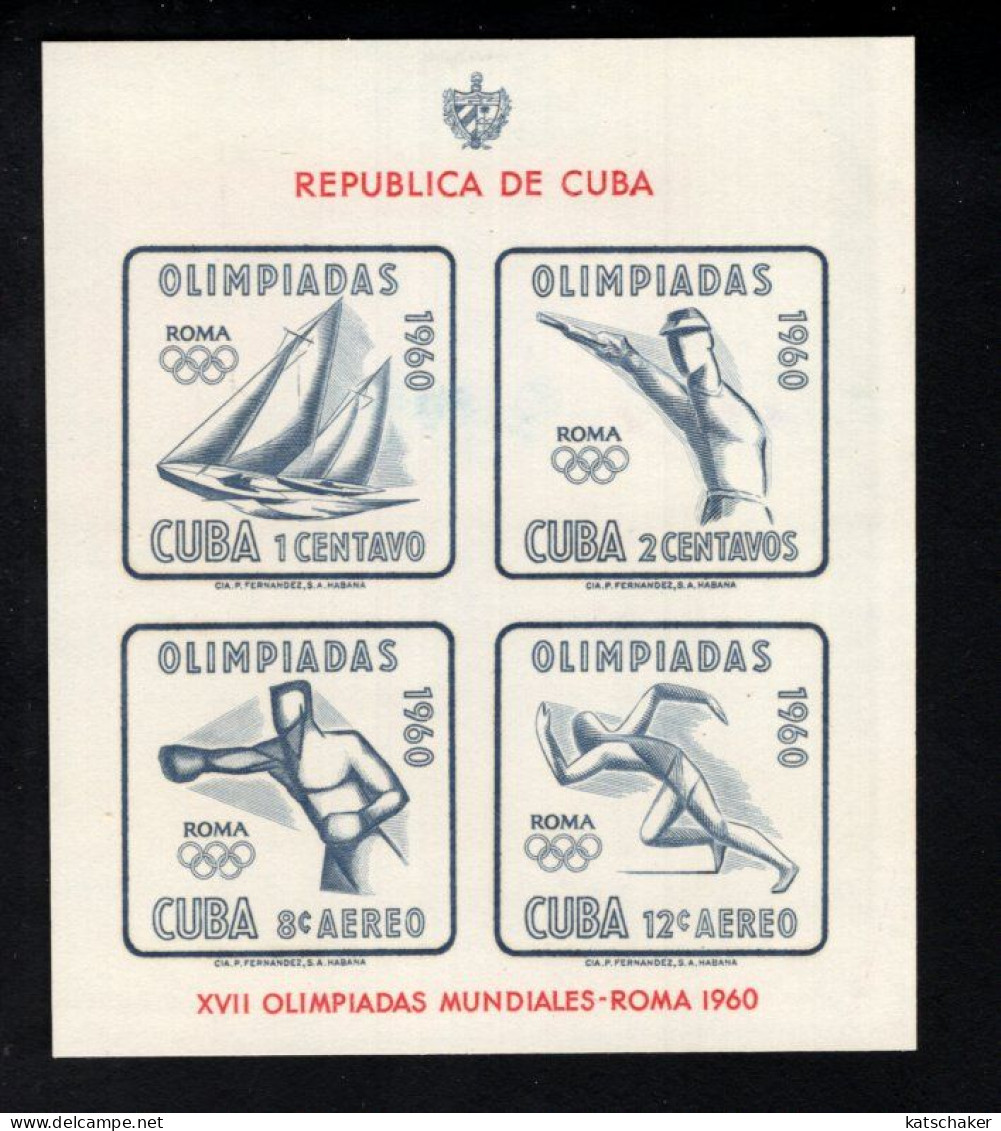 1881422472 1960 SCOTT C213A (XX) POSTFRIS MINT NEVER HINGED - OLYMPIC GAMES ISSUE - Luftpost