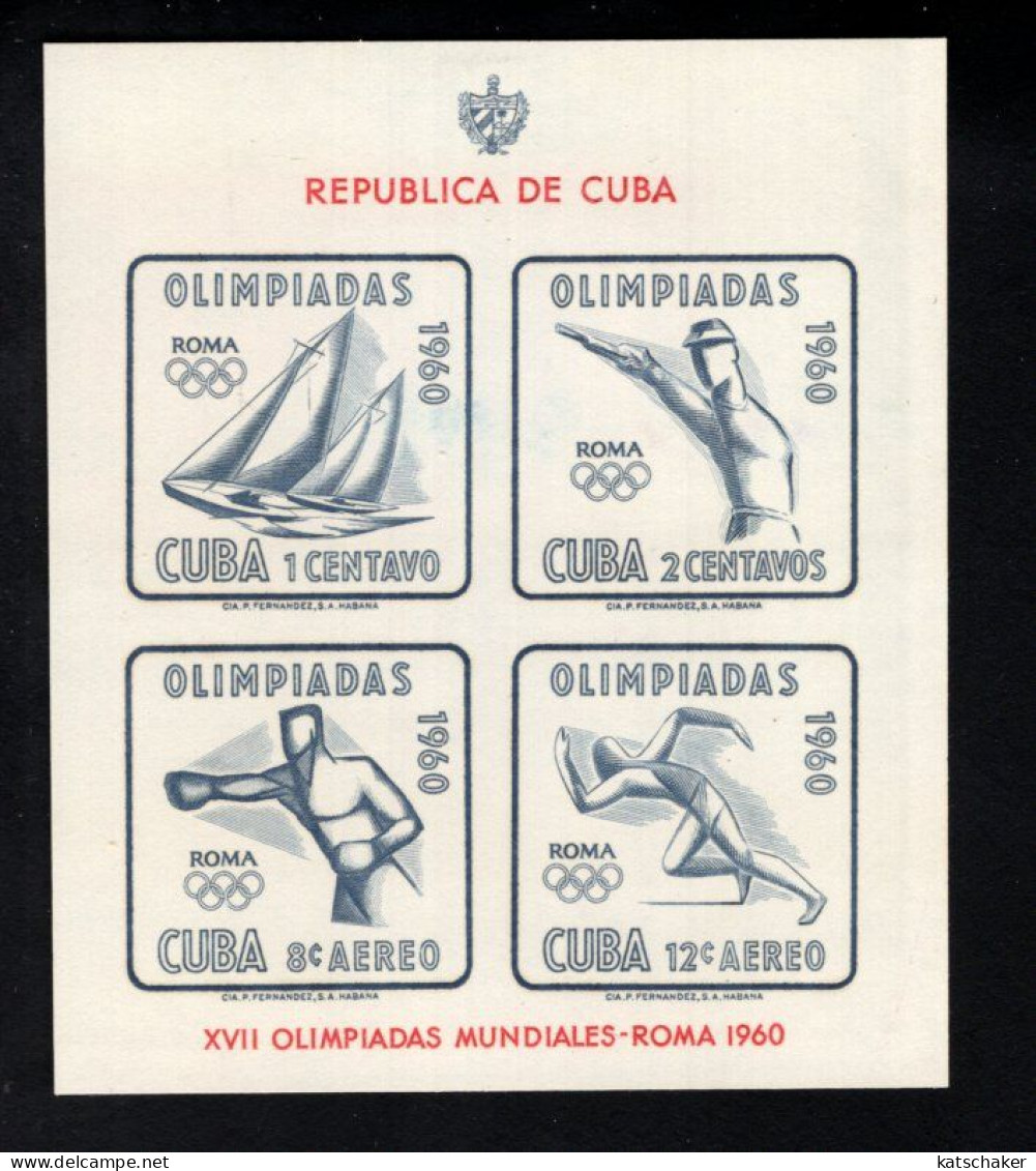 1881422472 1960 SCOTT C213A (XX) POSTFRIS MINT NEVER HINGED - OLYMPIC GAMES ISSUE - Poste Aérienne
