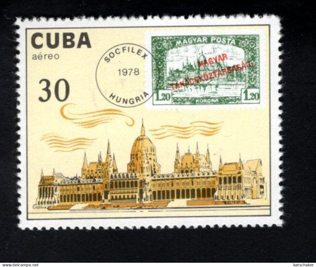 1881423759 1978 SCOTT C280 (XX) POSTFRIS MINT NEVER HINGED - SOCFILEX 78 - BUDAPEST - Airmail