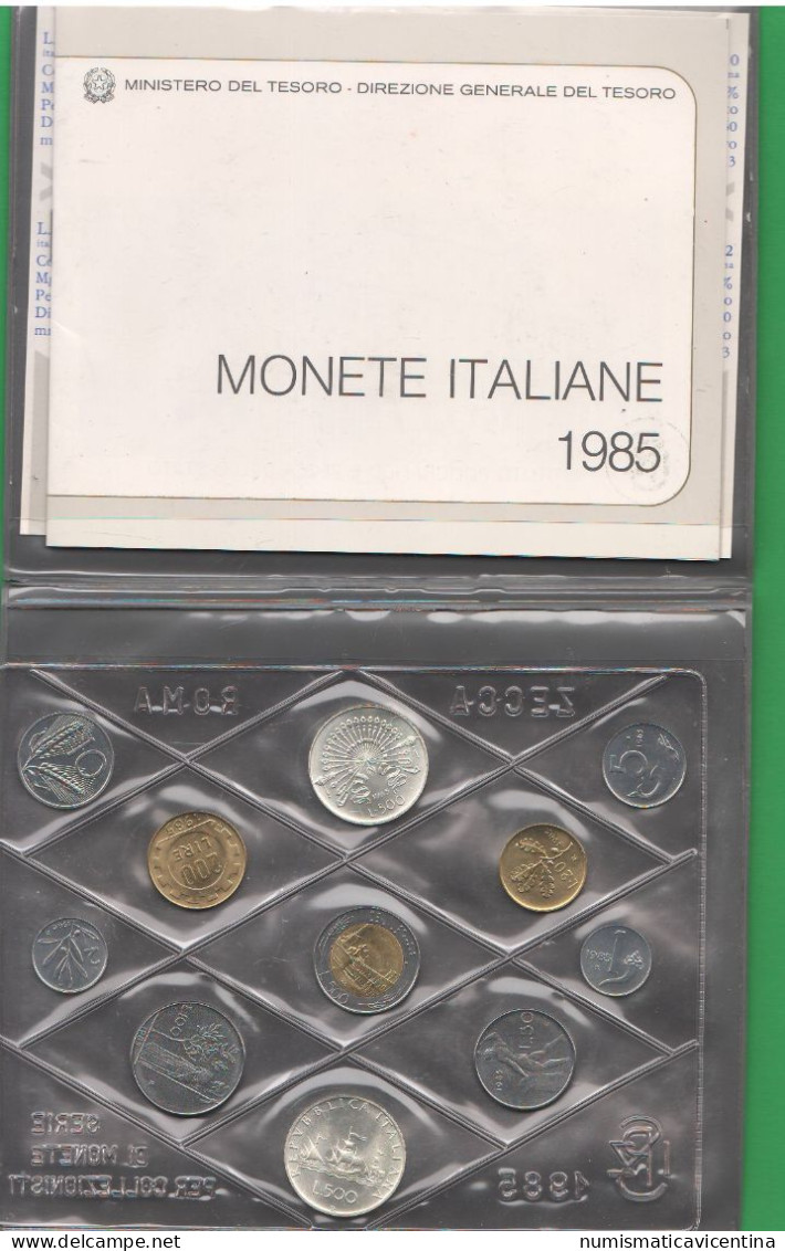 ITALIA Repubblica Serie 1985 Manzoni Alessandro 11 Valori FDC UNC Con 500 Lire Commemorativo E 500 Lire Caravella Italie - Mint Sets & Proof Sets