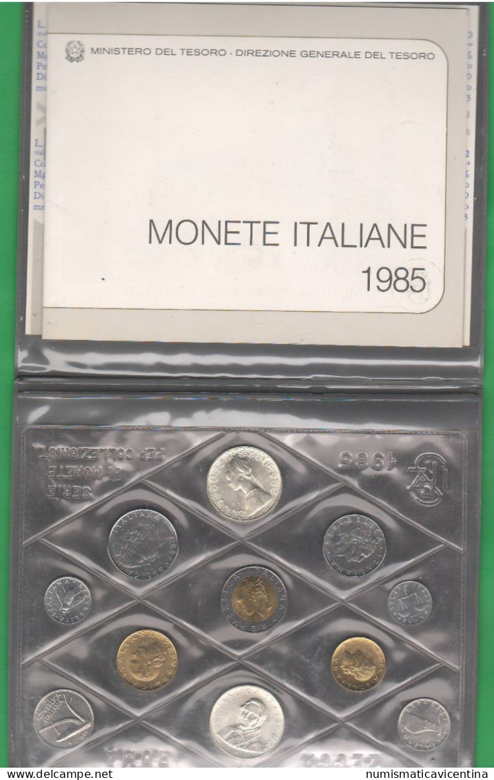 ITALIA Repubblica Serie 1985 Manzoni Alessandro 11 Valori FDC UNC Con 500 Lire Commemorativo E 500 Lire Caravella Italie - Nieuwe Sets & Proefsets