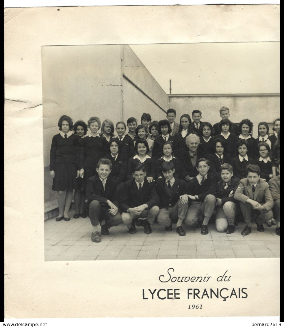 Photo Sur Support Cartonne  -  Uruguay  -  Montevideo -  Souvenir Du  Lycee Francais  1961 - América