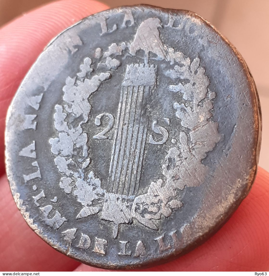 Monnaie 2 Sols 1792 R Louis XVI - 1791-1792 Constitution