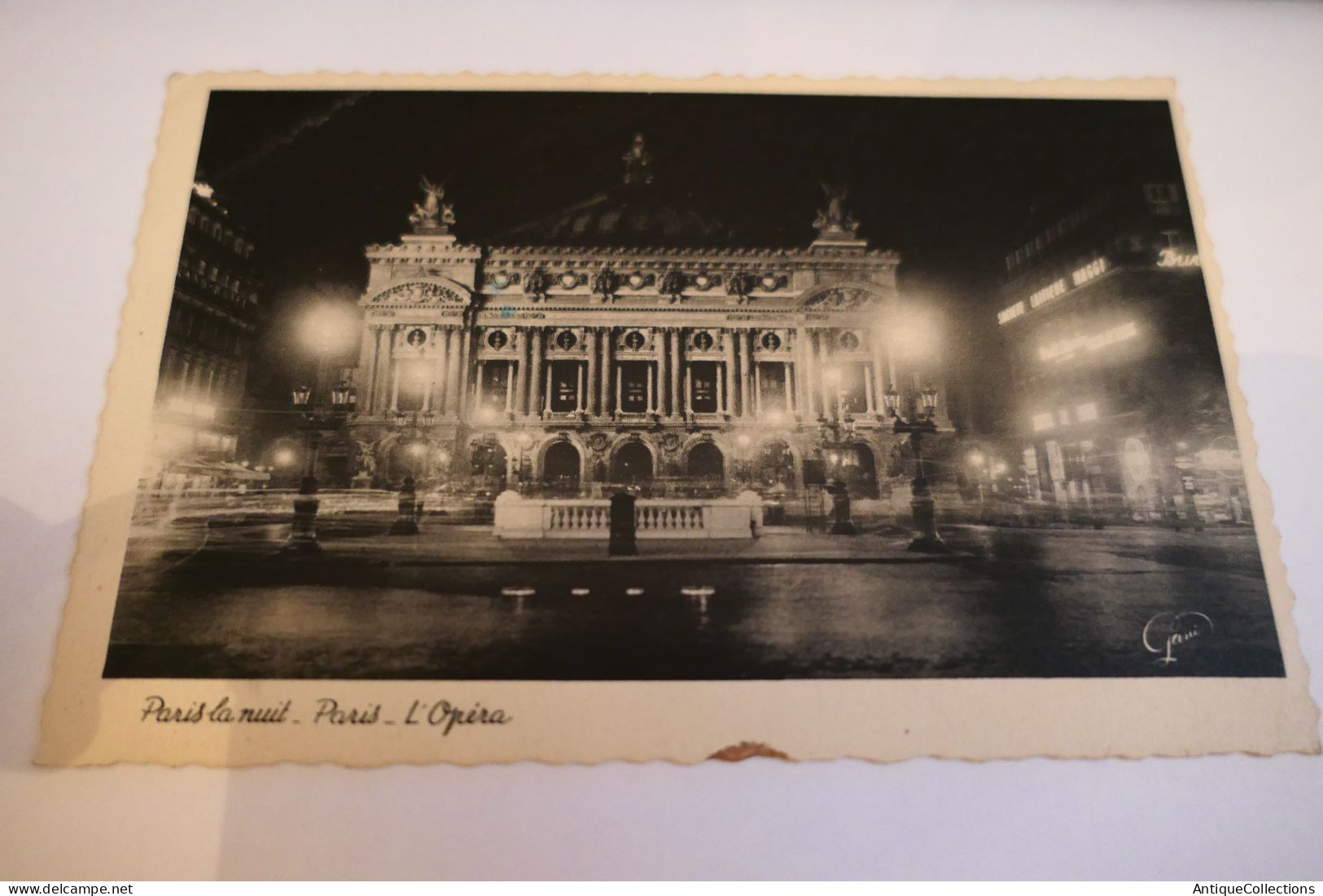 Carte Postala Familia Pictor Ion Panteli-Stanciu (1901-1981) Paris La Nuit L'Opera - Ile-de-France