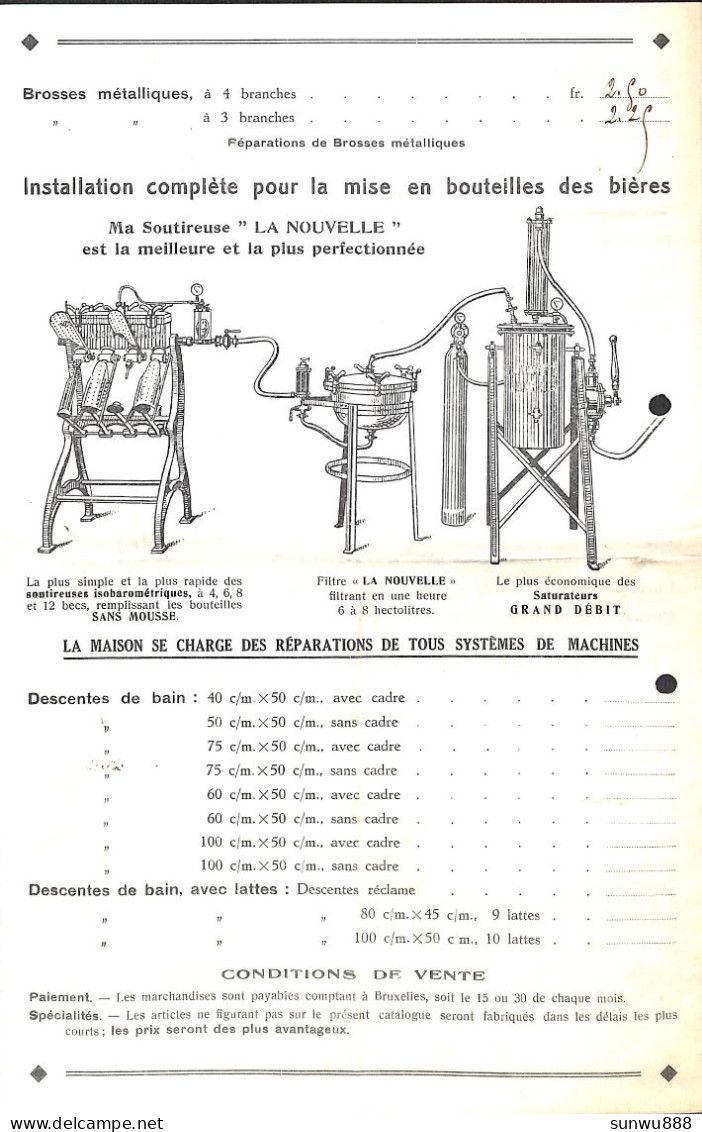 Manufacture De Bouchons Amédée Girbal Illustrée Prix-courant Machine Mise En Bouteille Bières (2) - 1900 – 1949