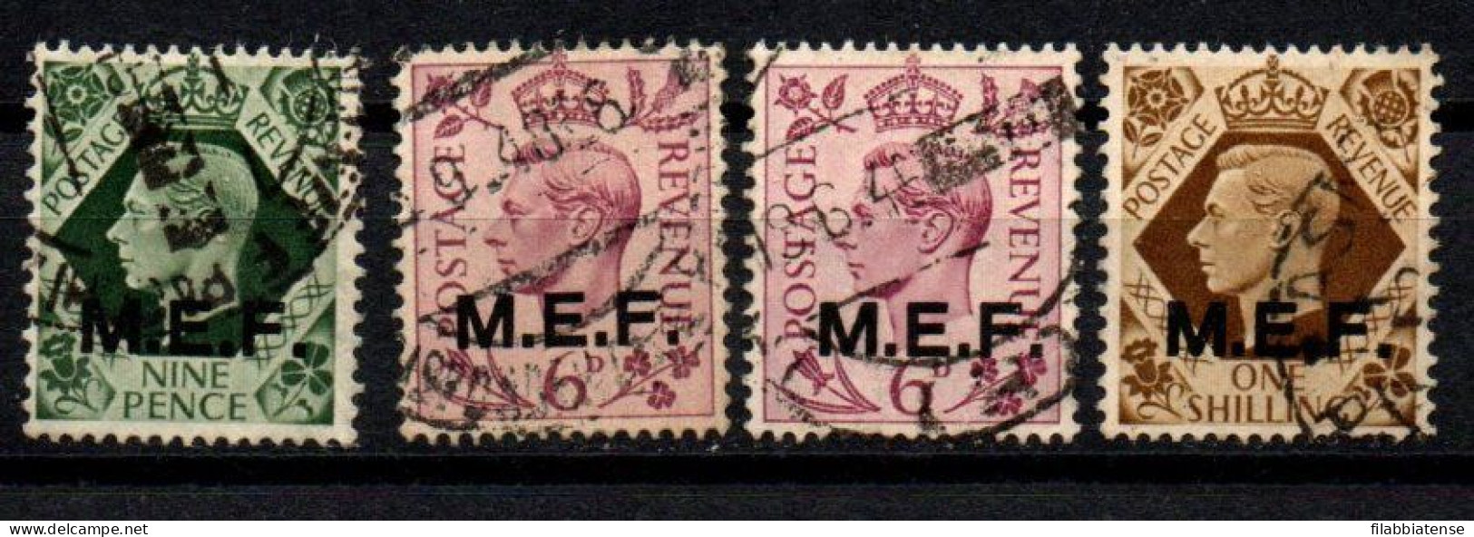 1943 - Italia Regno - Occupazione Inglese - M.E.F. 11 X 2 + 12/13  Soprastampati    ---- - Occ. Britanique MEF