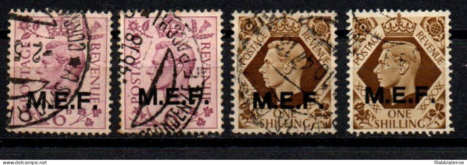 1943 - Italia Regno - Occupazione Inglese - M.E.F. 11 X 2 + 13 X 2    Soprastampati   ---- - Britse Bezetting MEF