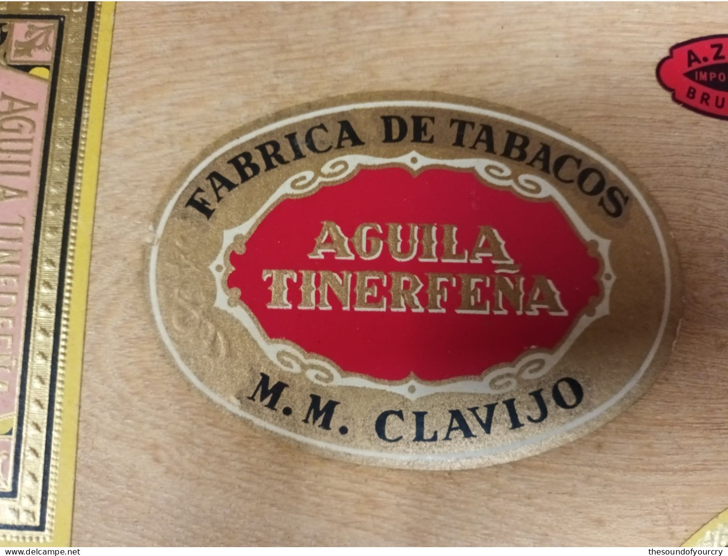 Sigarenbanden + Kist  Aguila Tinerfina  M.m. Clavijo - Zigarrenkisten (leer)