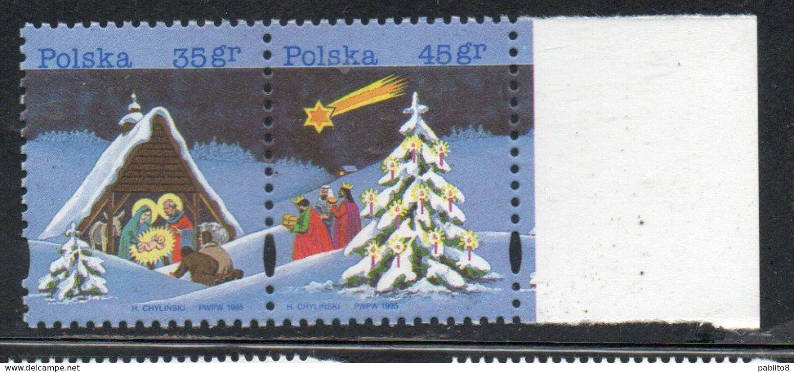 POLAND POLONIA 1995 CHRISTMAS NATALE NOEL WEIHNACHTEN NAVIDAD COMPLETE SET SERIE COMPLETA MNH - Ongebruikt