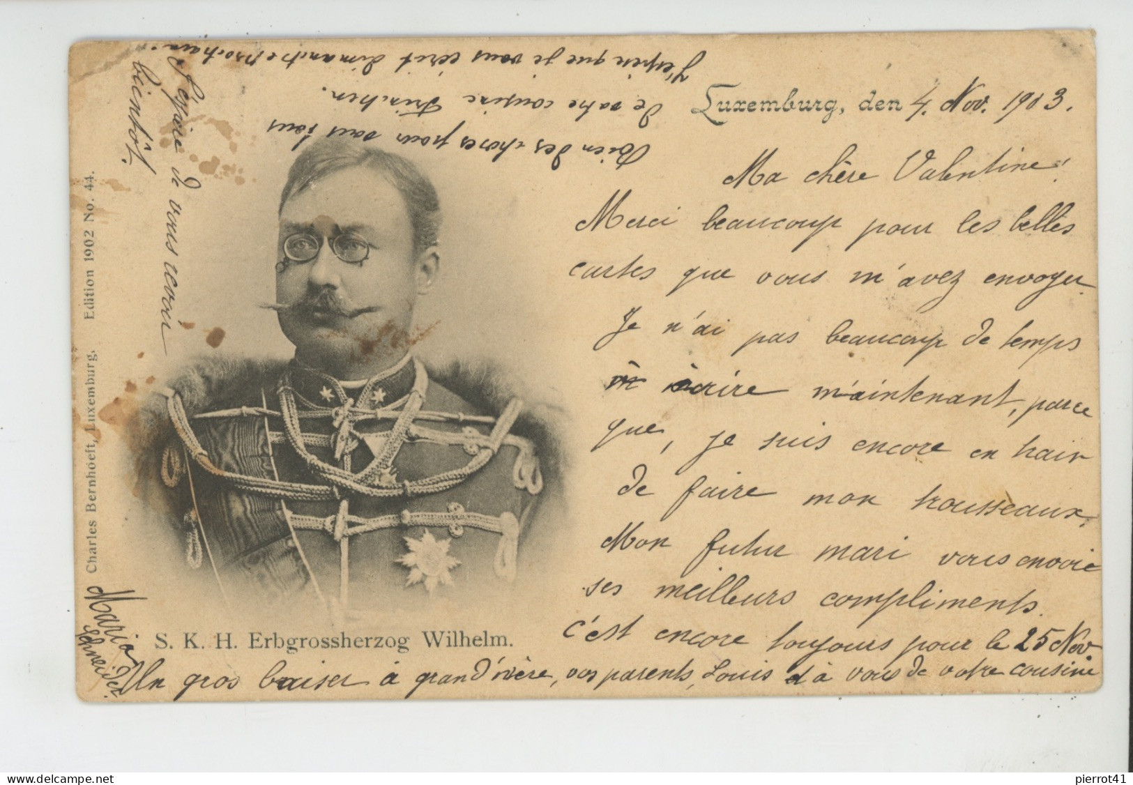 LUXEMBOURG - FAMILLE GRAND DUCALE - S.K.H Erbgrossherzog WILHELM - Famille Grand-Ducale