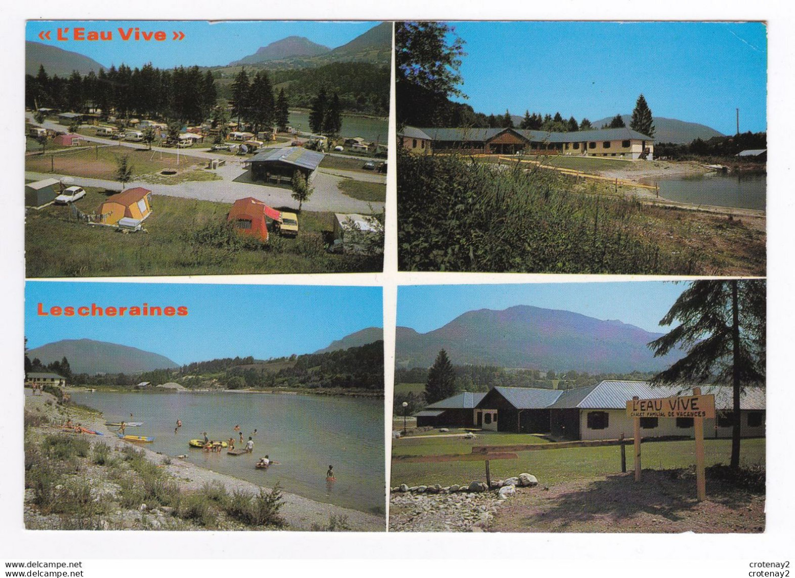 73 LESCHERAINES Vers Le Chatelard N112 Maison Familiale Vacances L'Eau Vive Camping Filet De Volley Ping Pong ? VOIR DOS - Le Chatelard