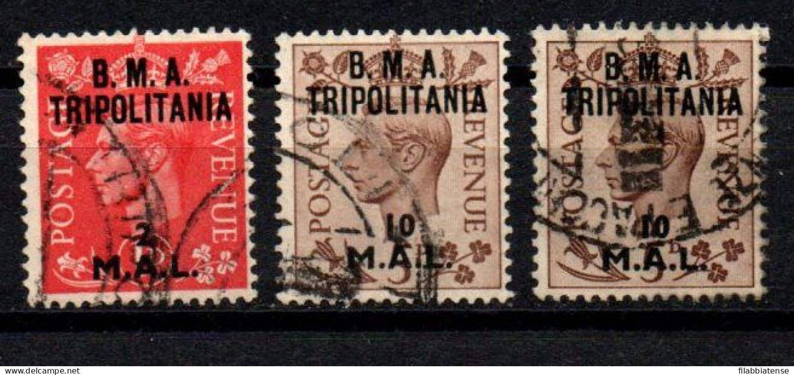 1948 - Italia Regno - Occupazione Inglese - Tripolitania 2 + 7 X 2    Soprastampati   ---- - Tripolitania
