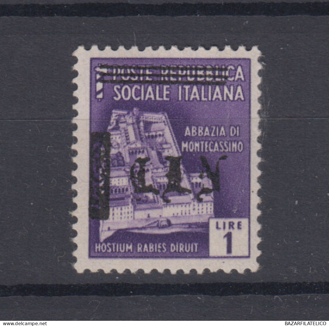 C.L.N. TORINO 1945 MONUMENTI DISTRUTTI 1 LIRA G.I MNH** CLN - National Liberation Committee (CLN)