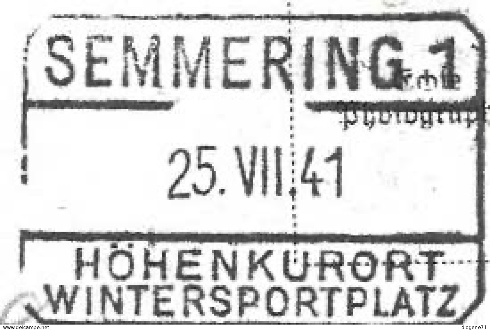 Semmering Fliegeraufnahme Pension Silberer-Schlössel Mit Pinkenkogel 1941 Aushilfsstempel? Semmering - Semmering