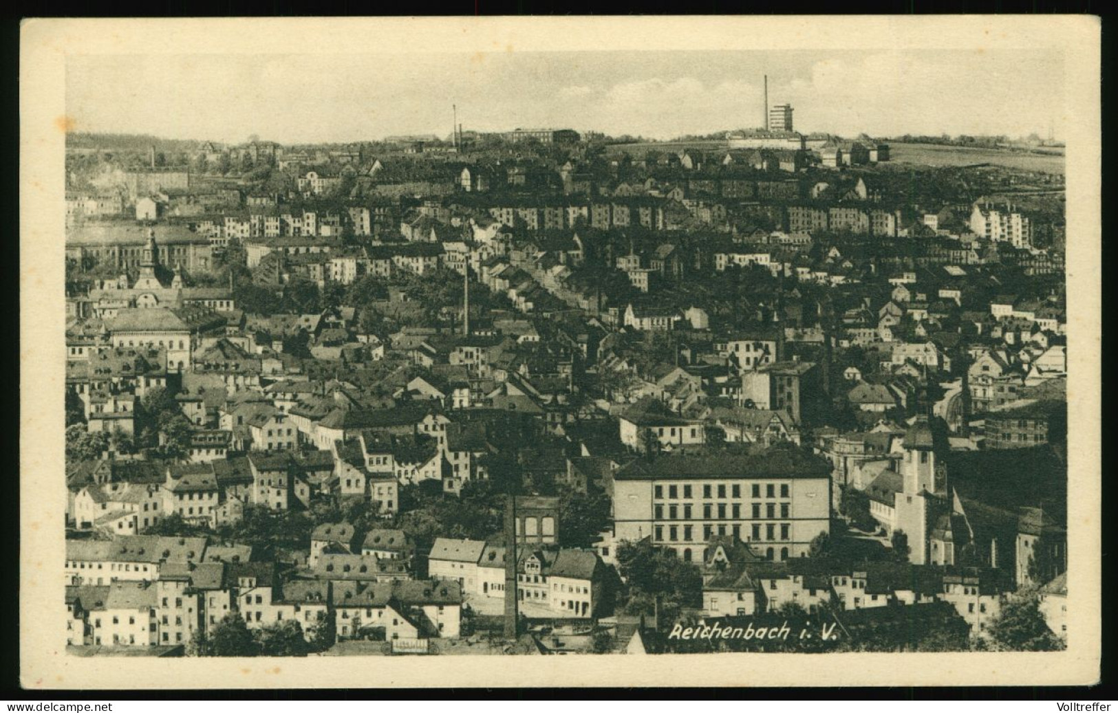 Orig. AK Um 1945 Reichenbach Im Vogtland, Blick über Die Stadt - Reichenbach I. Vogtl.