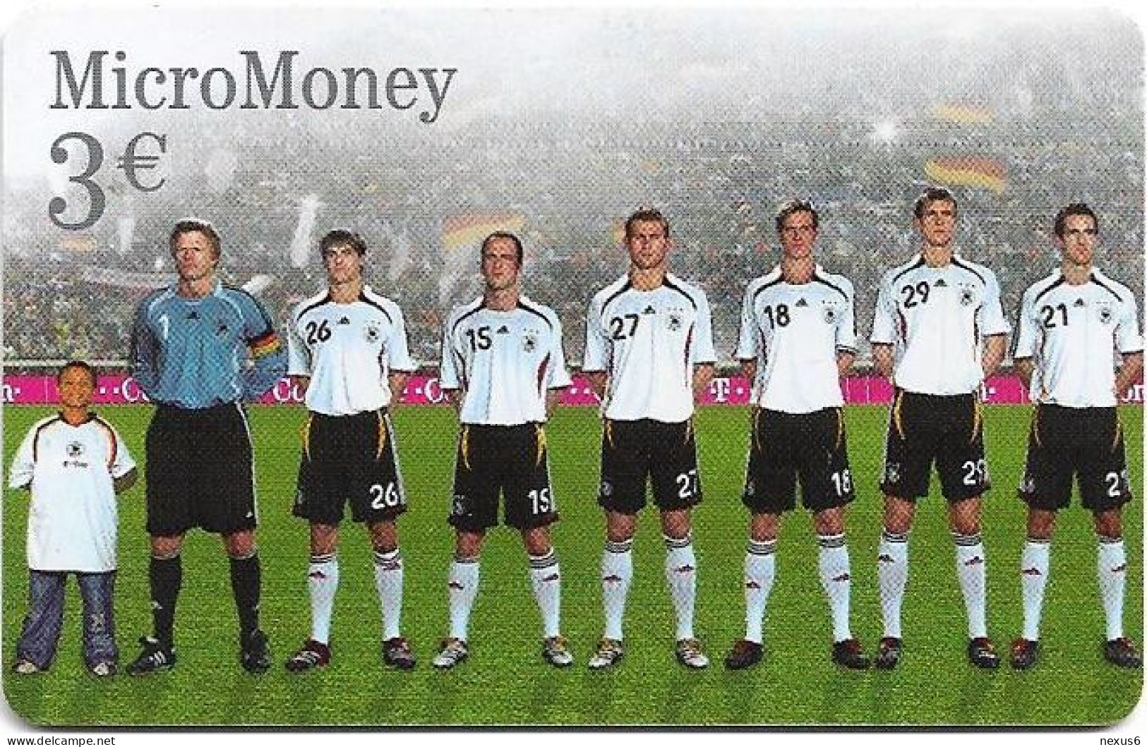 Germany - Micromoney - GHP MM O 005-03.06 - Football Team, Exp.10.2008, Remote Mem. 3€, 10.000ex, Used - [3] T-Pay Micro-Money