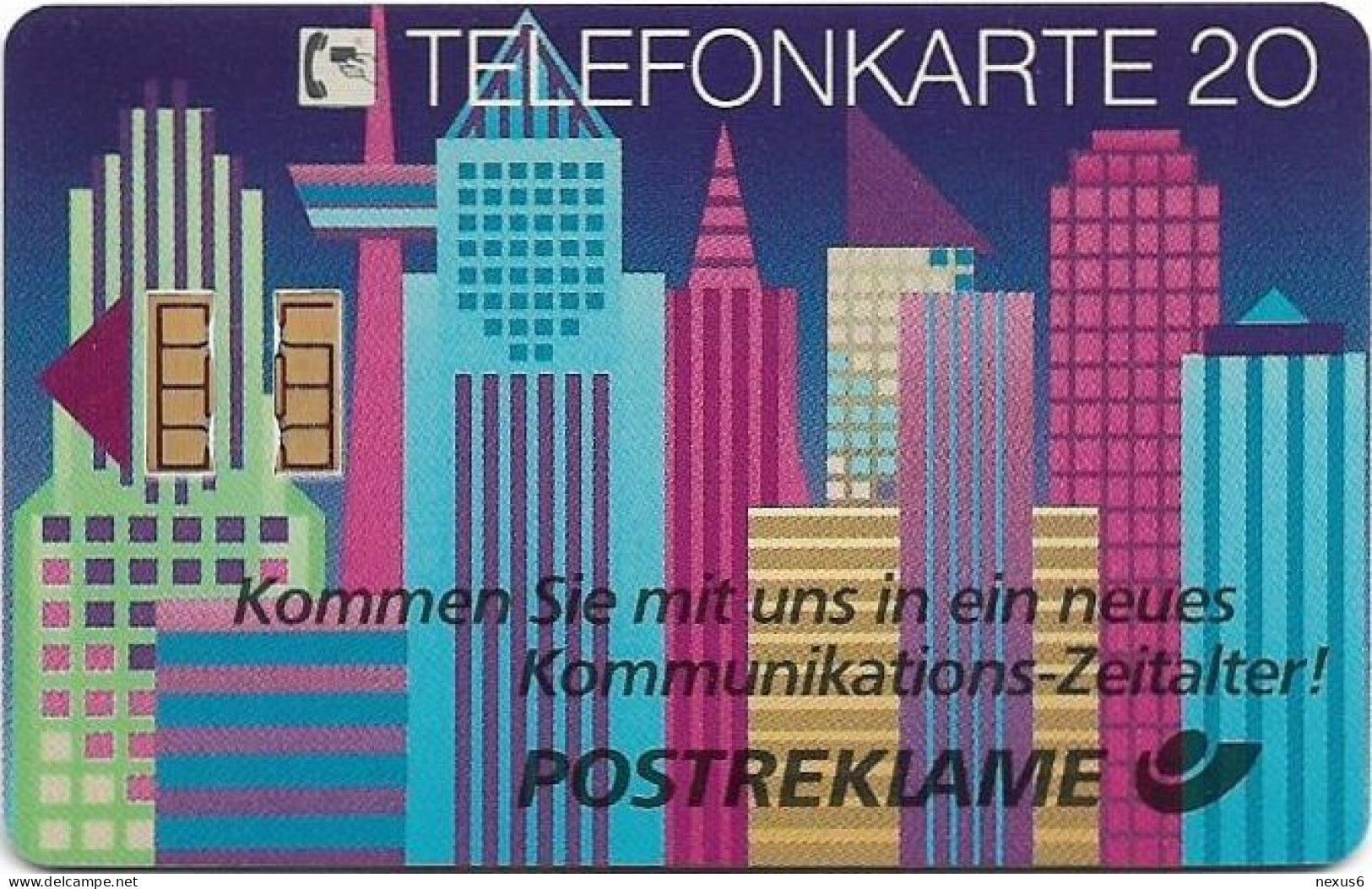 Germany - X 05E - Skyline 5 - Postreklame Düsseldorf, 06.1990, 20U, 2.000ex, Mint - X-Series: Werbeserie Mit Eigenwerbung Der Dt. Postreklame GmbH