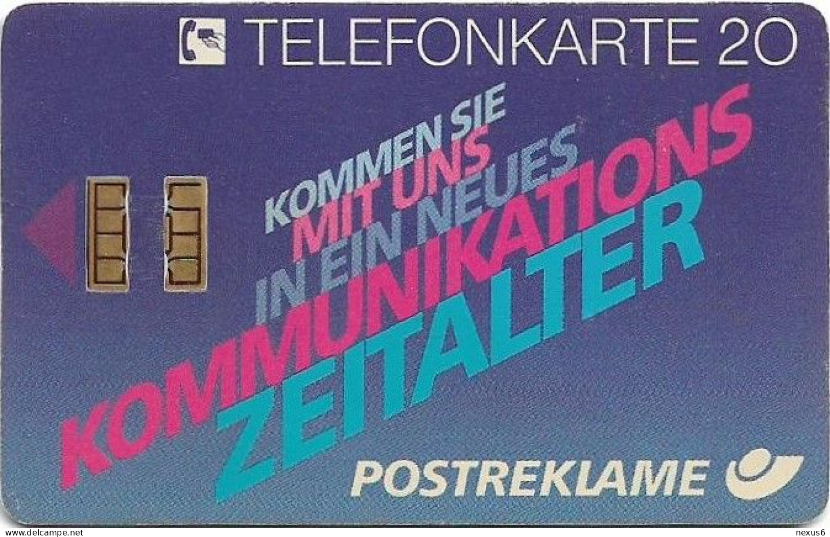 Germany - X 06E - Zeitalter 5 - Postreklame Hamburg - 06.1990, 2.000ex, 20U, Used - X-Series : Publicitaires - D. Postreklame