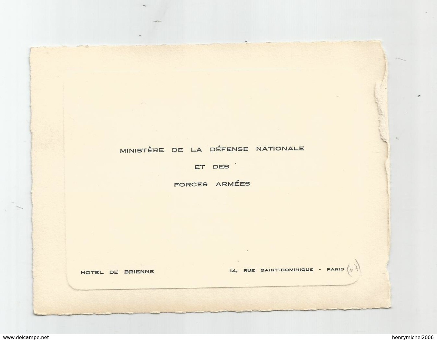 Paris 07 Hotel De De Brienne Ministère Des Forces Armées 14 Rue St Dominique - District 07