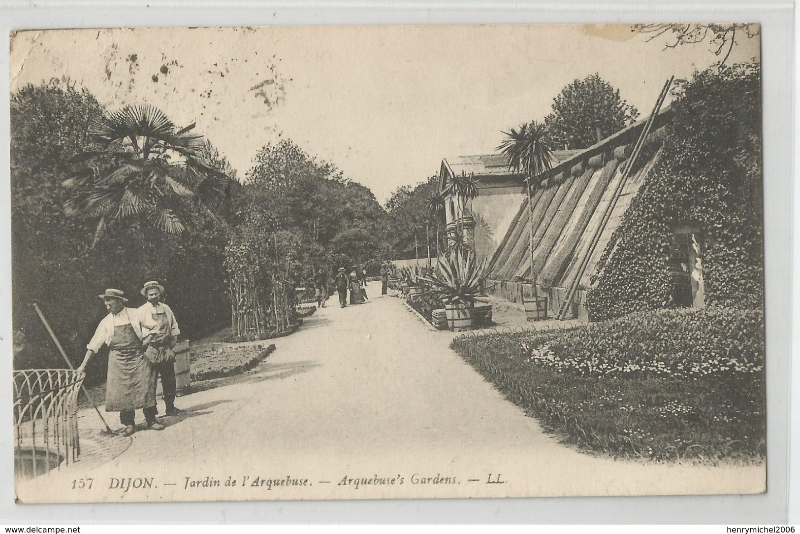 21 Cote D'or - Dijon Jardinier Rateau Au Jardin De L'aquebuse 1924 , Rare - Dijon