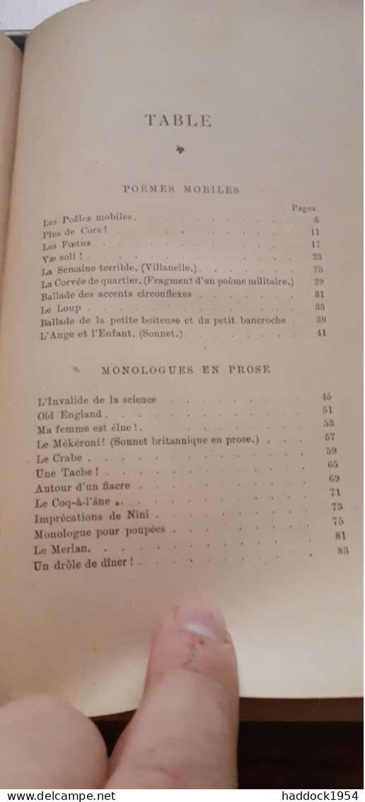 Poèmes Mobiles Monologues Et Poèmes Incongrus  De MAC-NAB Léon Vanier 1890-1891 - Autores Franceses