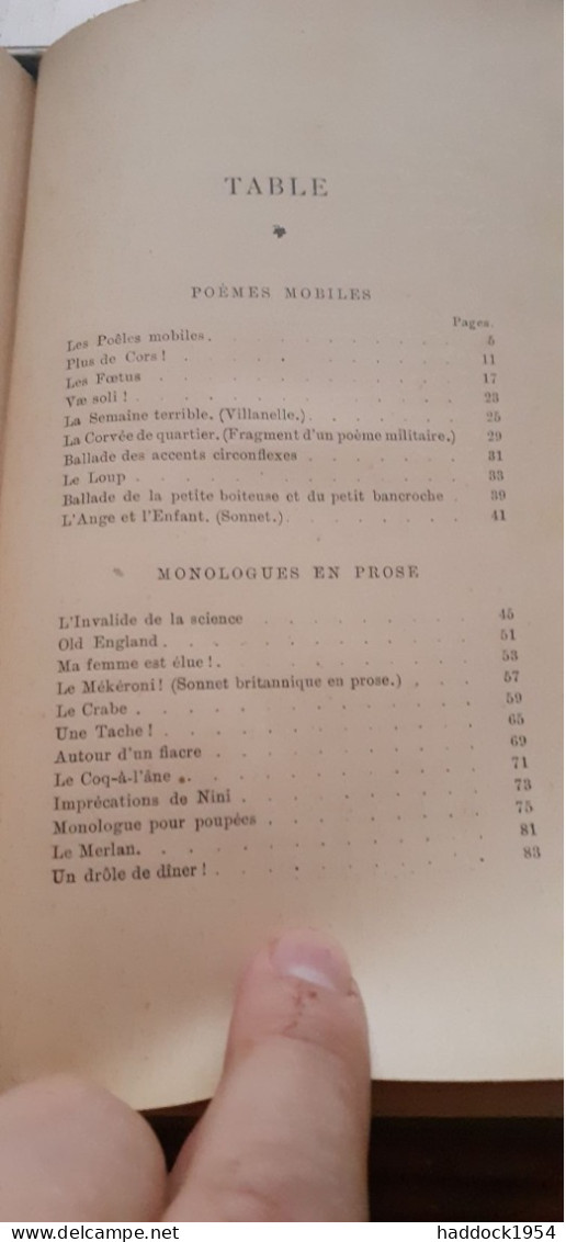 Poèmes Mobiles Monologues Et Poèmes Incongrus  De MAC-NAB Léon Vanier 1890-1891 - Französische Autoren