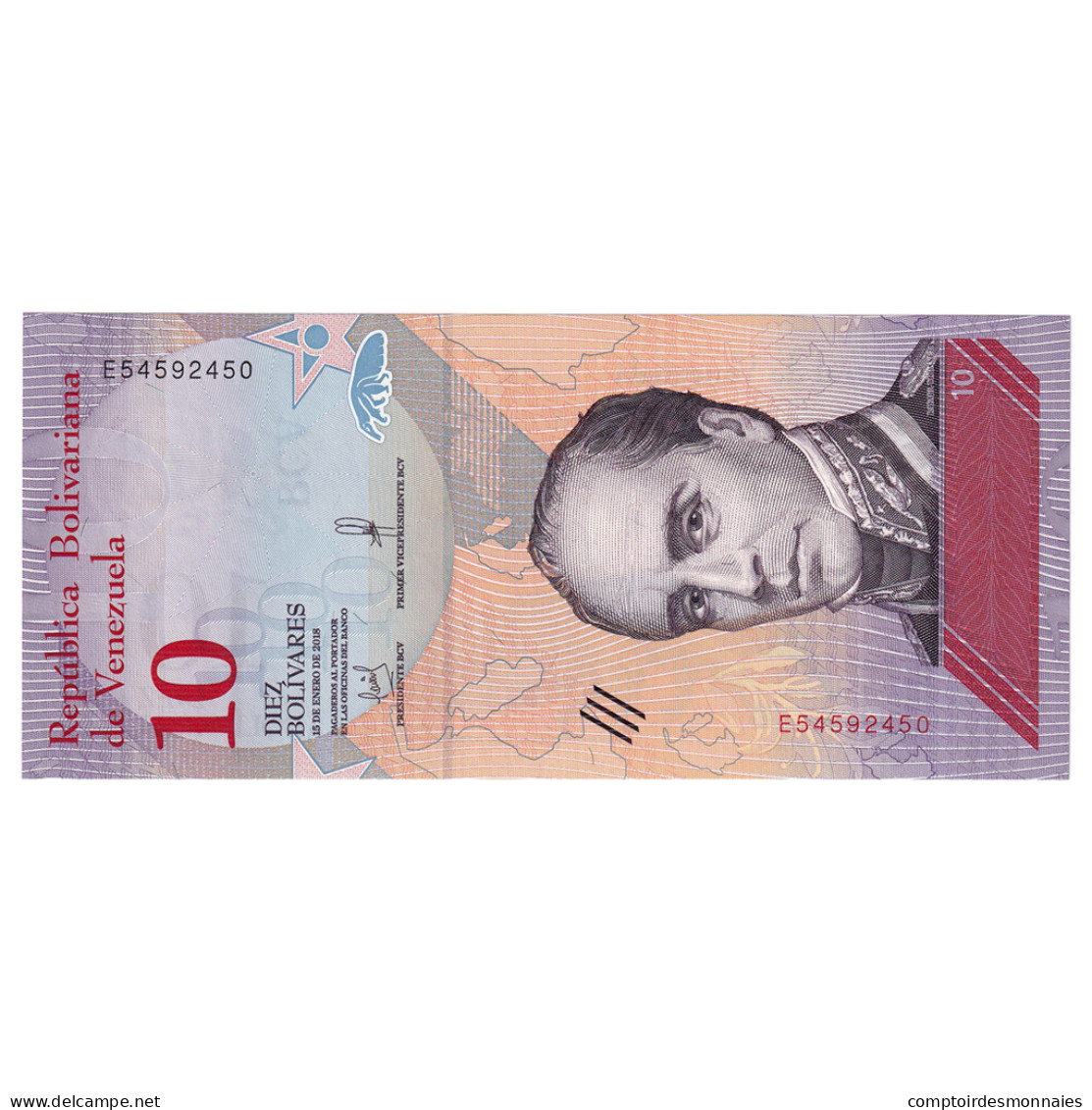 Billet, Venezuela, 10 Bolívares, 2018, 2018-01-15, NEUF - Venezuela