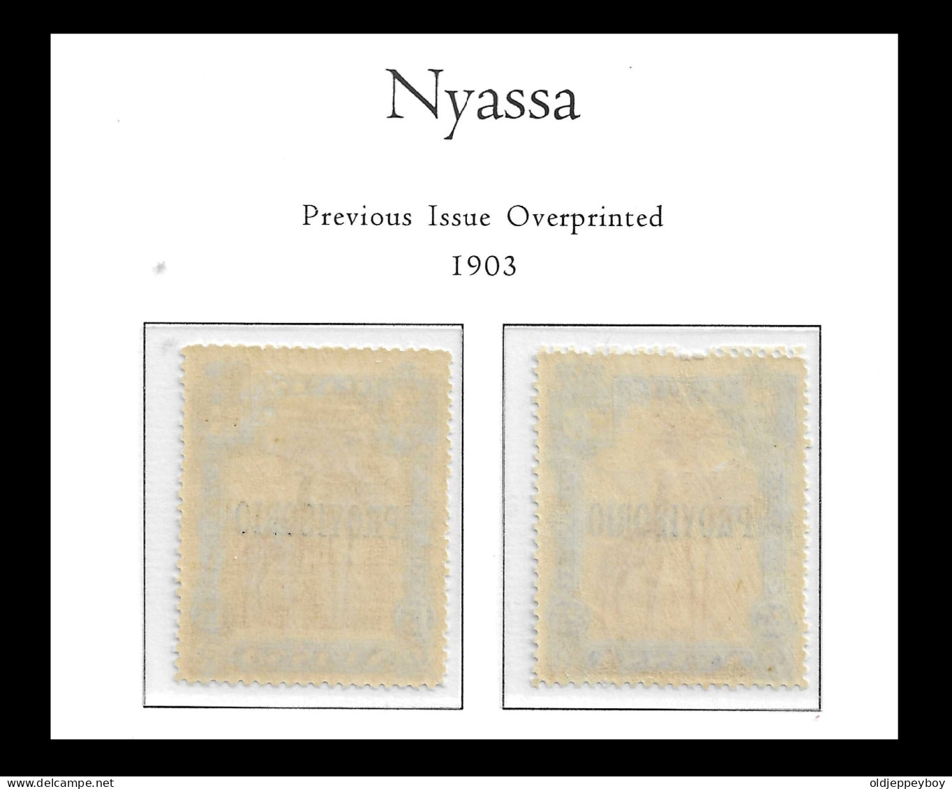 Nyassa 1903 King Carlos (Compete Set) Af. 43 - 44 MNH VERY FINE WITH OVERCHARGE "PROVISORIO" (1901) GIRAFFES - Nyasaland