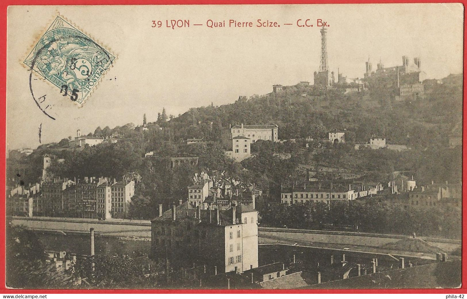 Rhône ( 69 ) Lyon 9 ème : Quai Pierre Scize Et Colline De Fourvière - CPA écrite 1905 BE - Lyon 9