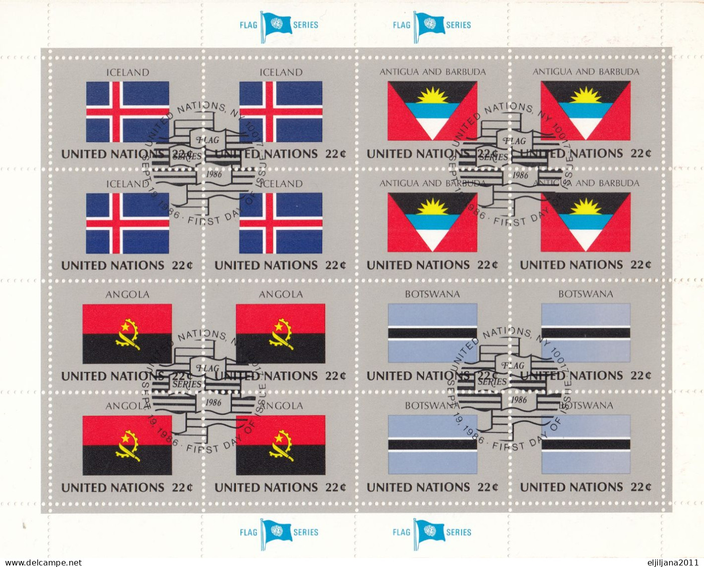 Action !! SALE !! 50 % OFF !! ⁕ UN 1986 - FLAGGEN Der NATIONEN / FLAGS Of The NATIONS ⁕ XXL FDC Cover - Lettres & Documents