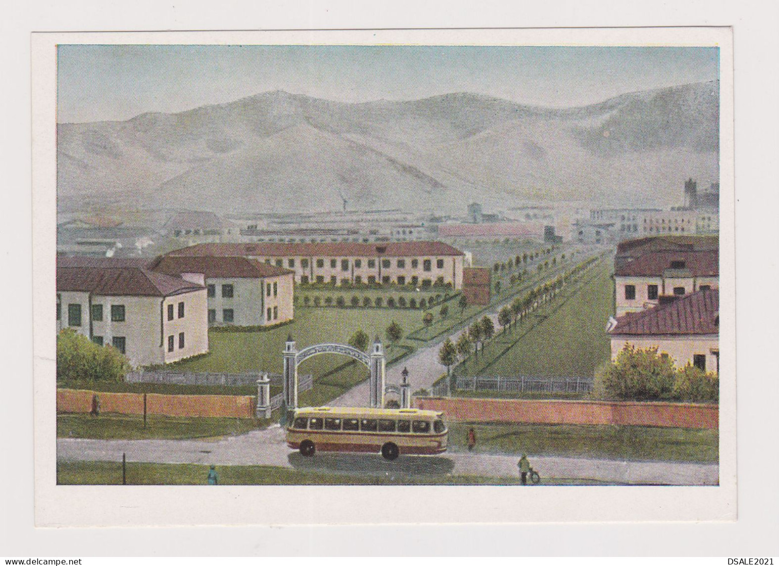 Mongolia Mongolei Mongolie Ulaanbaatar Industrial General Enterprise Vintage 1960s Soviet USSR Photo Postcard (66635) - Mongolië