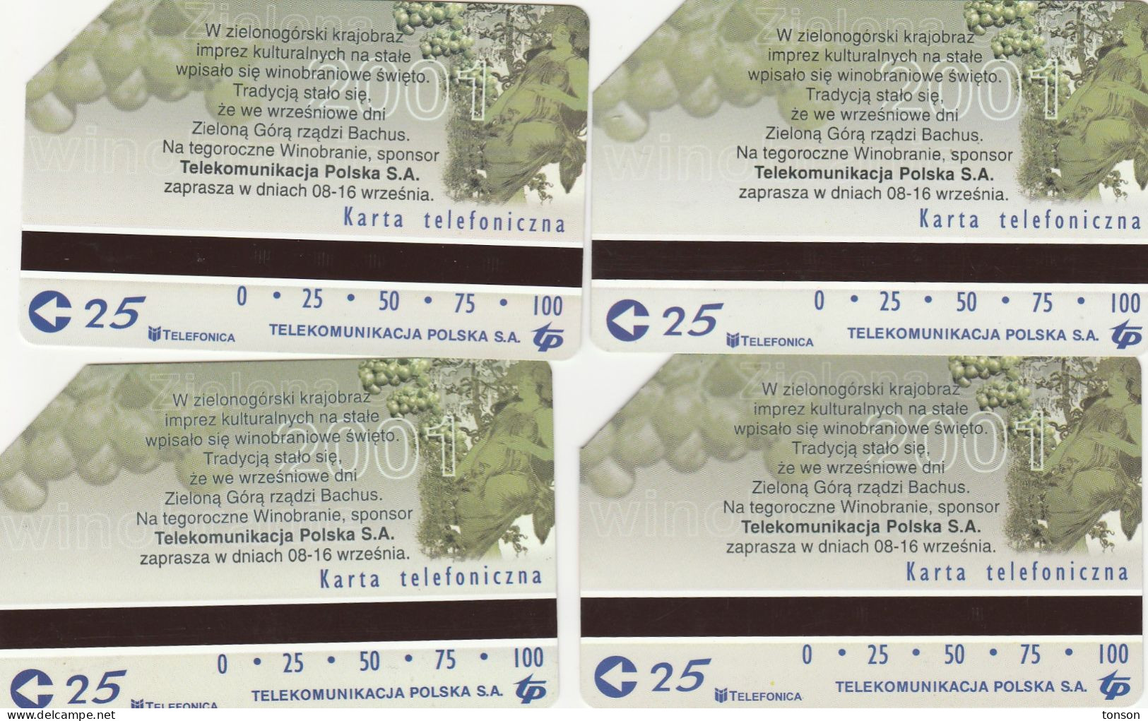 Poland, 1141 - 1144, Set Of 4 Cards, Vintage 2001 - Puzzle.    2 Scans - Puzzles