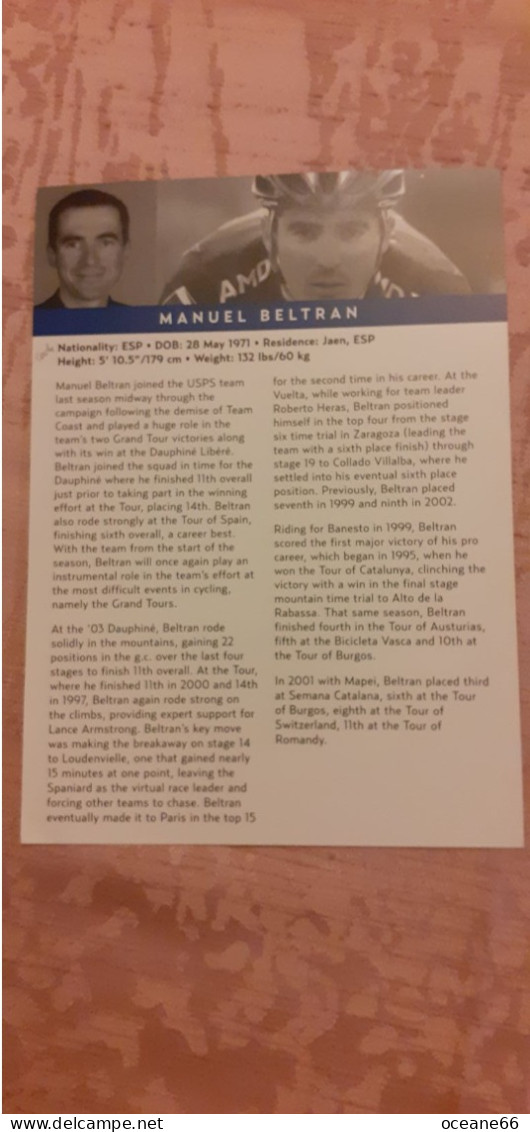 Manuel Beltran Autographe United States Postal Service 2004 - Enzyklopädien
