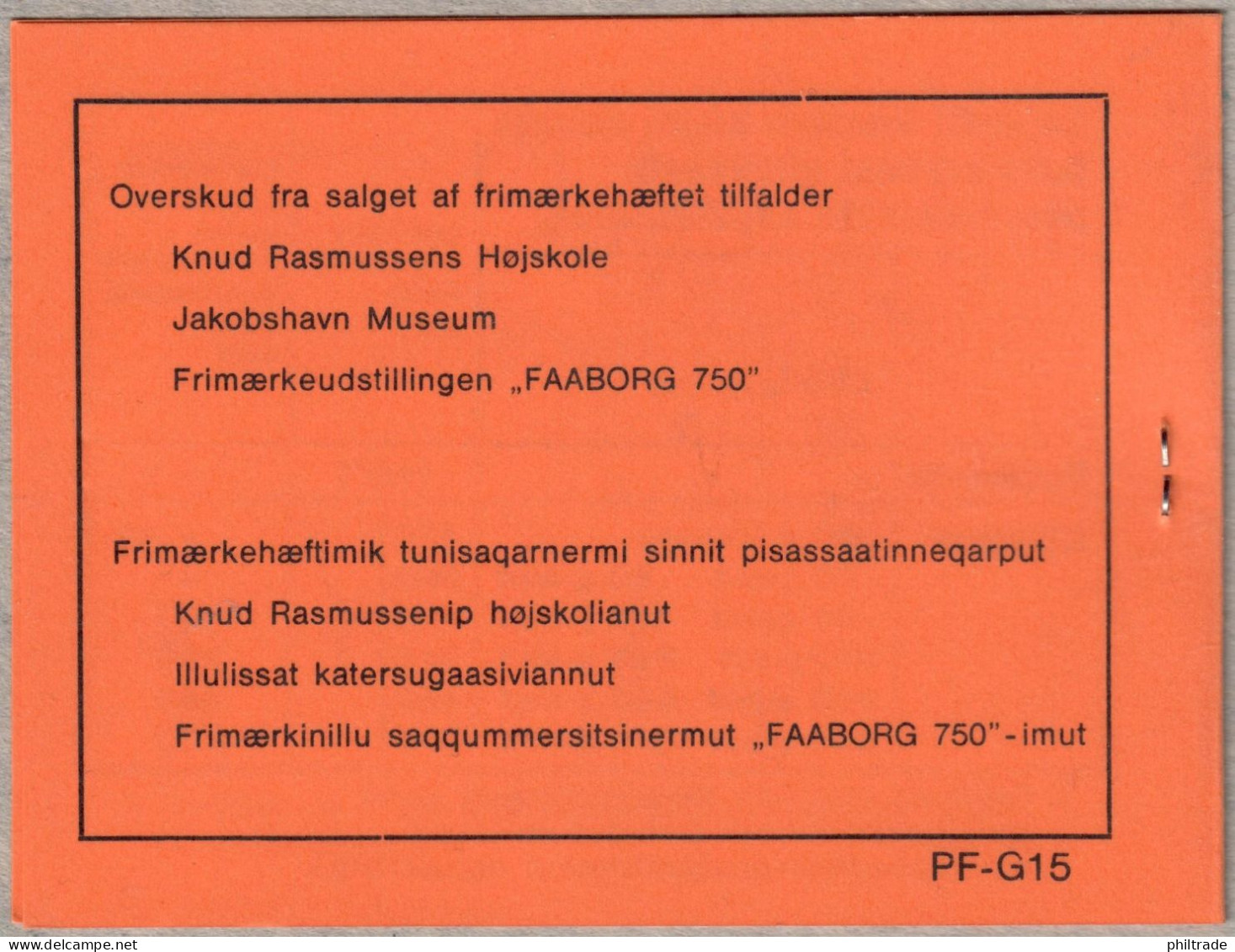 GREENLAND. 1979. Private Booklet. Knud Rasmussen. MNH (DL003) - Postzegelboekjes