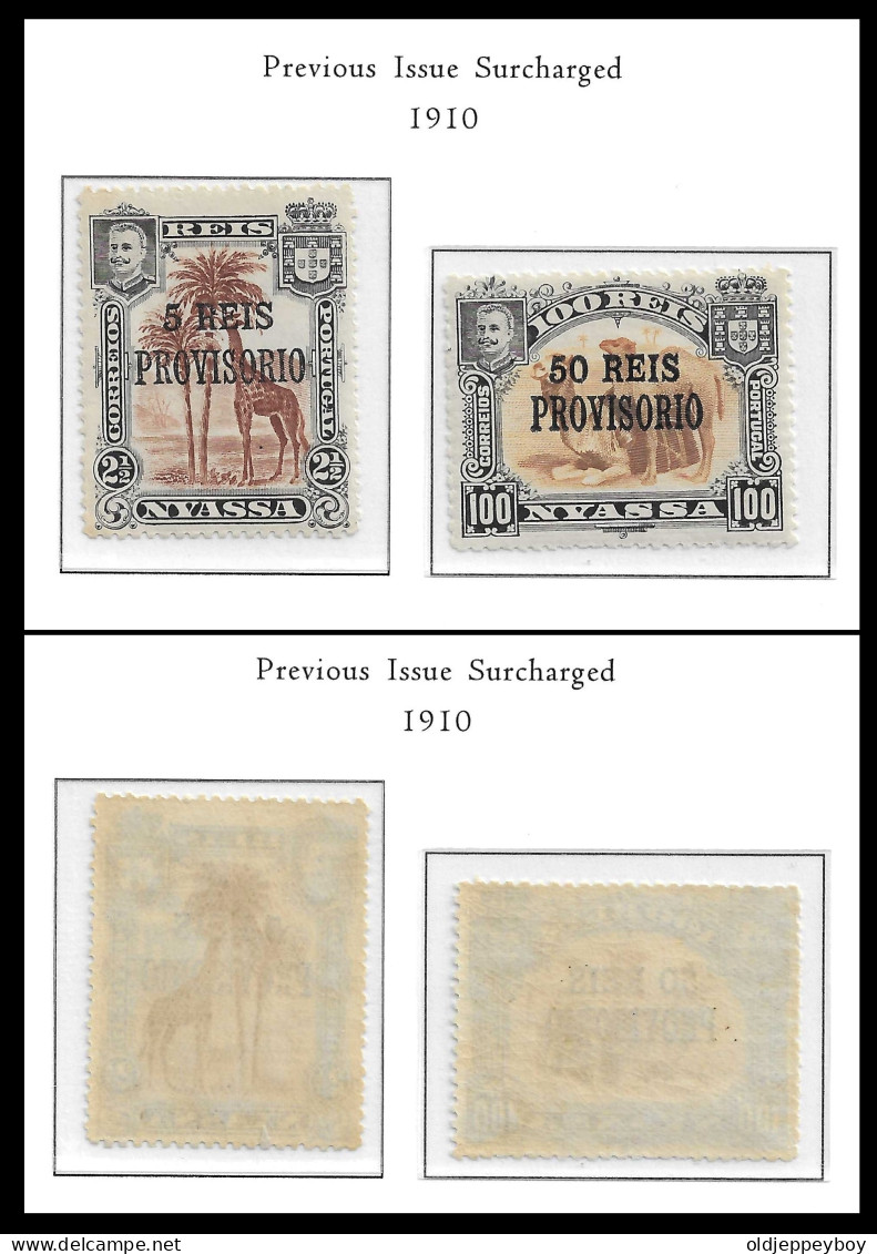 Nyassa 1903 King Carlos (Compete Set) Af.50 - 51 MNH VERY FINE WITH SURCHARGE AND OVERPRINT "PROVISORIO" ORIGINAL GUM  - Nyasaland