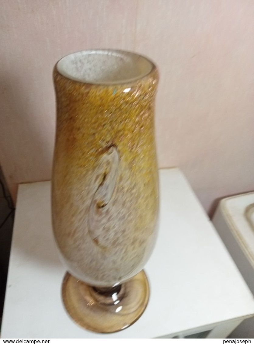 Vase ancien clichy pate de verre hauteur 36 cm diamètre 14 cm