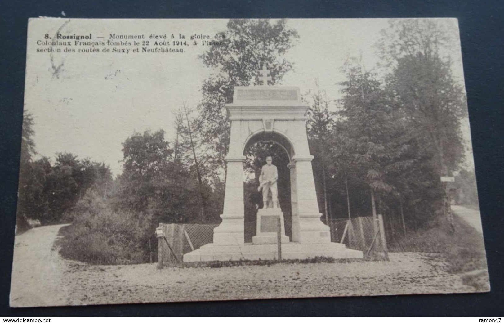 Rossignol - Monument élevé à La Gloire Des Coloniaux Français Tombés Le 22 Août 1914 - Edit Mathay - # 8 - Tintigny