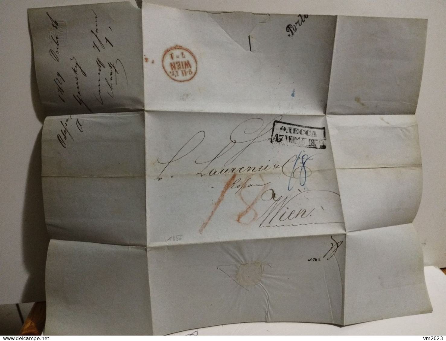 Letter Russia Odessa - Austria Wien 1856. - ...-1857 Prefilatelia