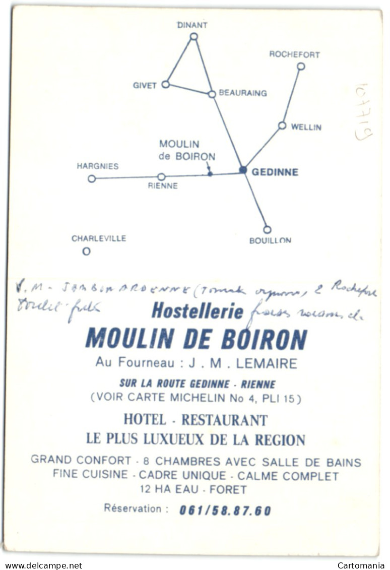 Gedinne - Hostellerie Moulin De Boiron - Gedinne