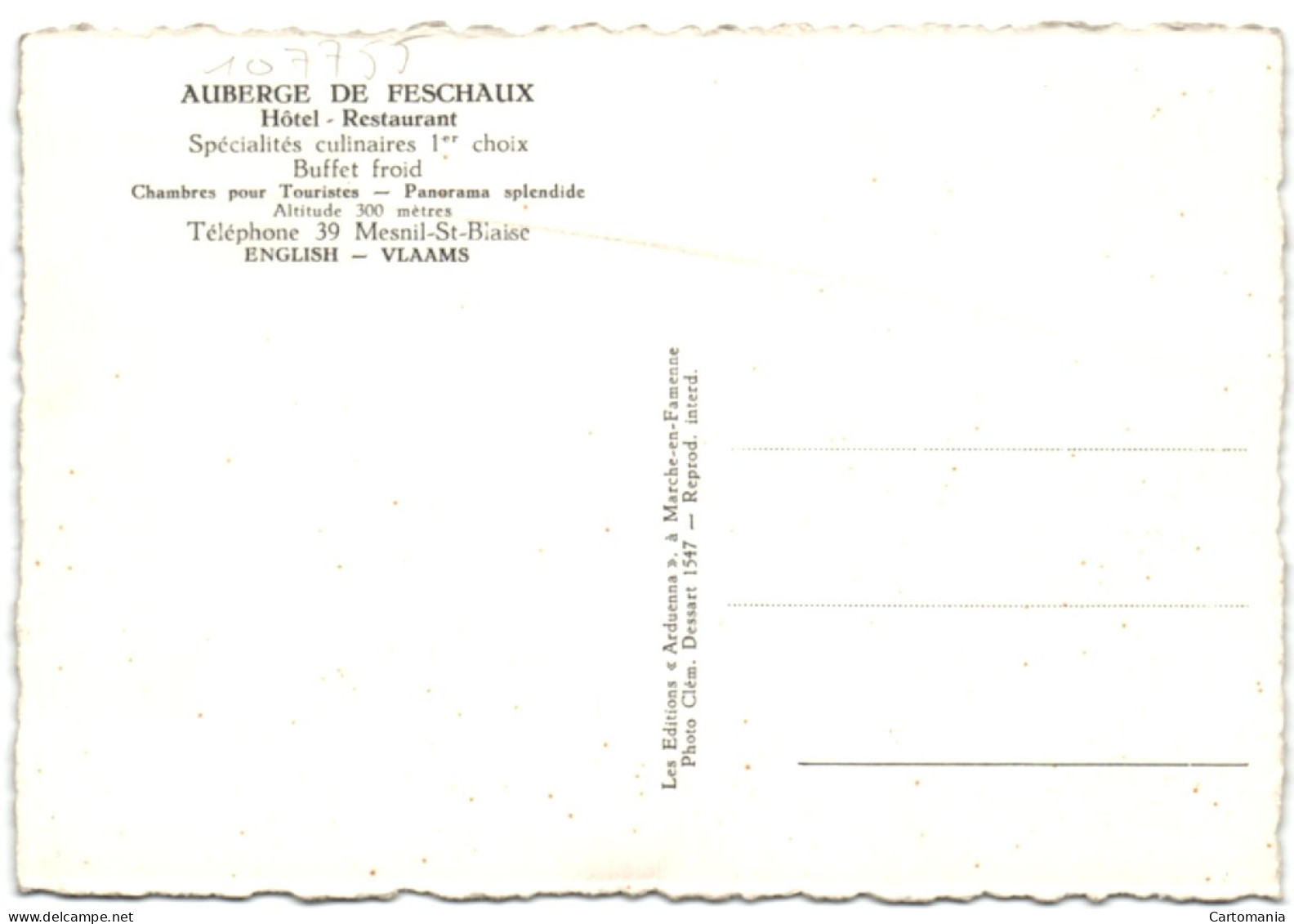 L'Auberge De Feschaux - Route De Dinant à Bouillon - Beauraing