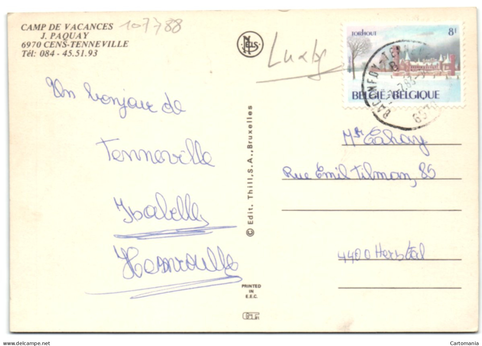 Cens-Tenneville - Camp De Vacances J. Paquay - Tenneville