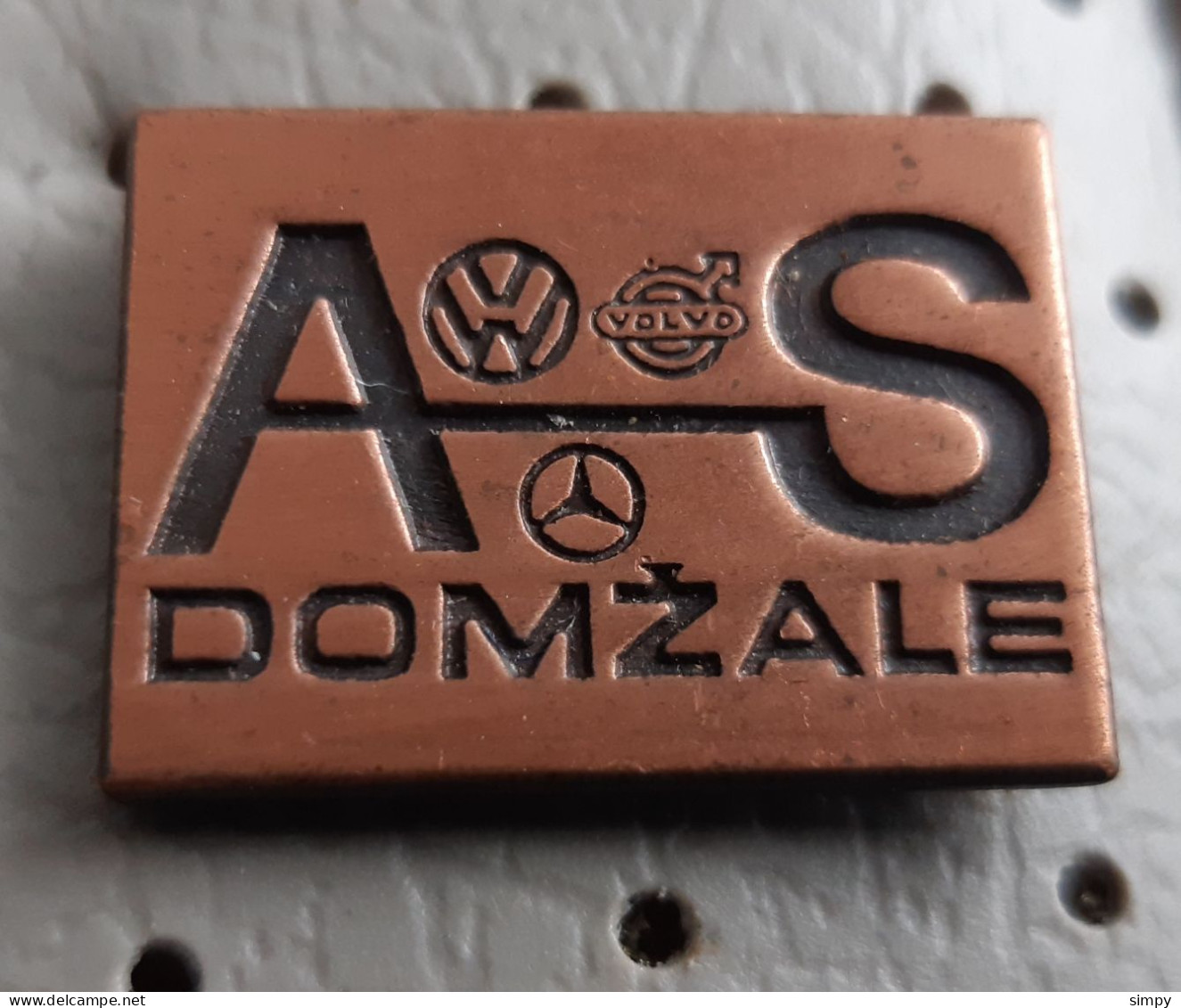 Volvo, Volkswagen VW , Mercedes  Car Logo Service AS Domzale Auto Saloon Slovenia Pin - Mercedes