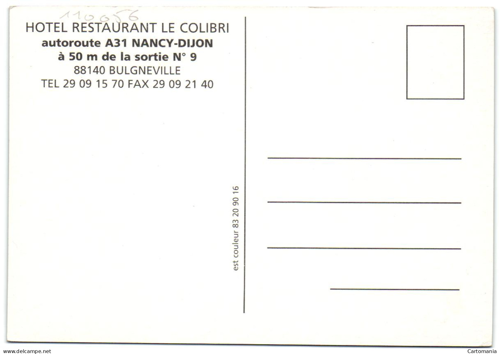 Bulgnéville - Hôtel-Restaurant Le Colibri - Bulgneville