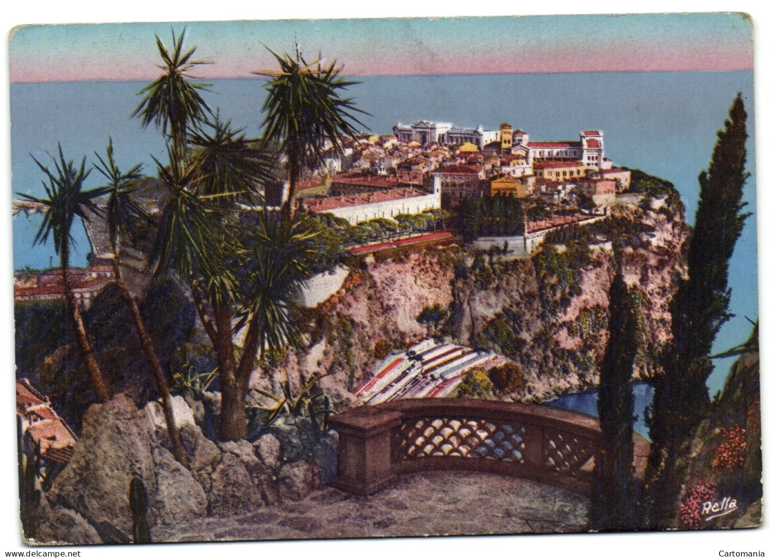 Monaco - Le Rocher De Monaco Vu Des Jardins Exotiques - Exotische Tuin