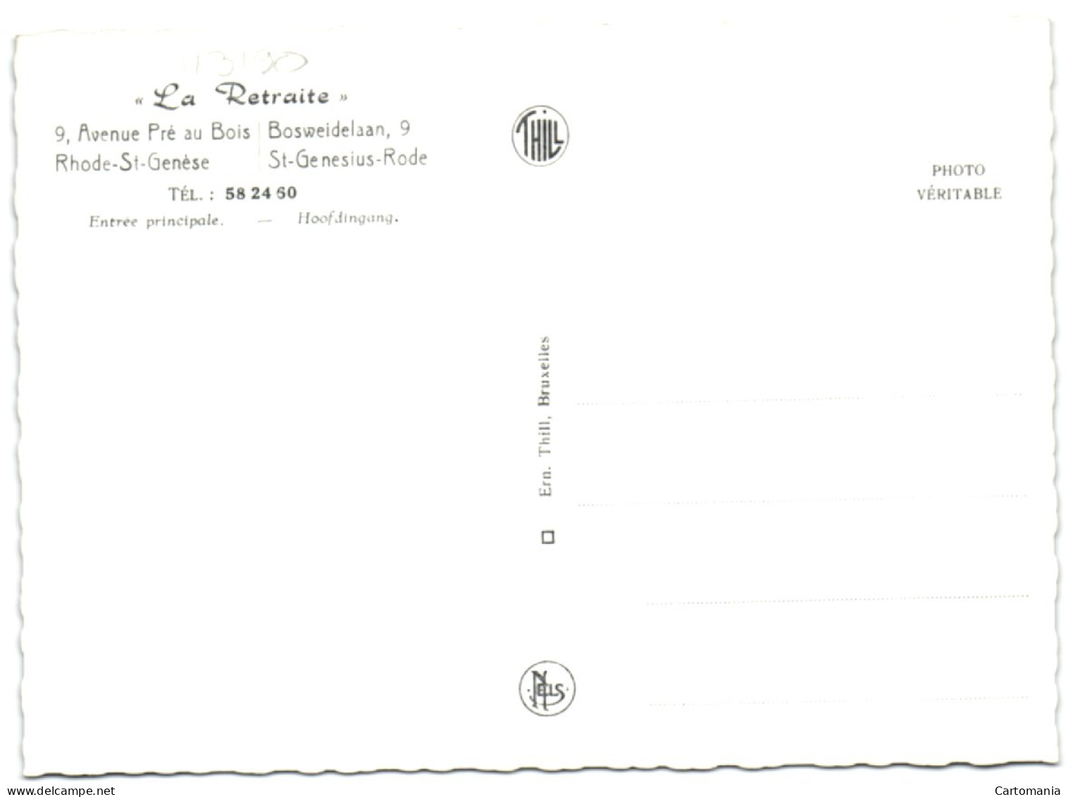 Rhode-Saint-Genèse - La Retraite - Entrée Principale - St-Genesius-Rode